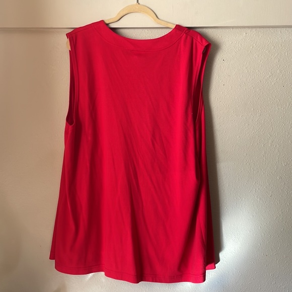 Vintage Stonebridge red open front sleeveless duster kimono - Picture 5 of 5